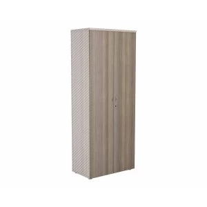 Image of TC Office Lockable Doors for 2000mm High Bookcase, Grey Oak Effect