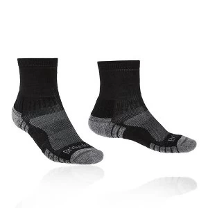 Image of Bridgedale HIKE Lightweight Merino Performance Ankle Original Mens - Extra Large Black / Silver