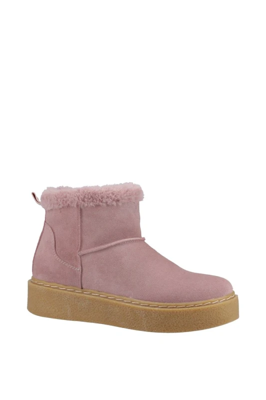 Image of Hush Puppies Womens 'Becca' Ankle Boots in Light Pink Size: 5 Light Pink Female 5