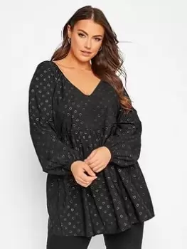 Image of Yours Rainbow Foil Heart Blouse - Black, Size 16, Women