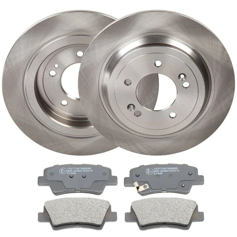 Image of RIDEX 3405B1903 Brake disc and pads set Rear Axle, Brake Disc Type: Solid, with acoustic wear warning Brake Set,disc brakes (3405)