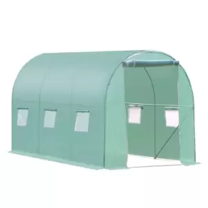 Image of Outsunny 3 x 2m Polytunnel Walk-in Greenhouse With Zip Door And Windows