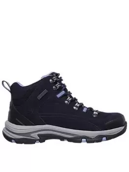Image of Skechers Trego Alpine Trail High Top Lace Up Hiker Trail Boot - Navy, Size 3, Women