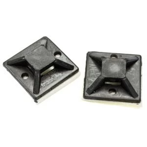 image of BQ Black 25mm Cable Mounts Pack of 20