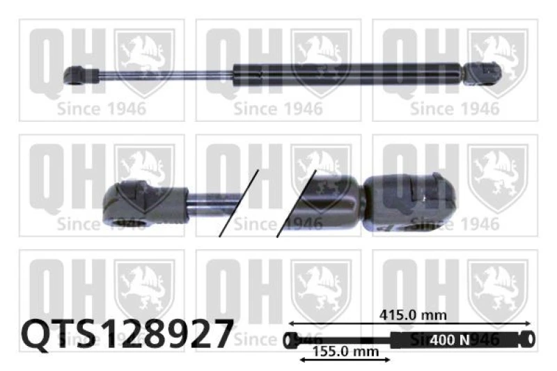 Image of QUINTON HAZELL Tailgate strut QUINTON HAZELL QTS128927