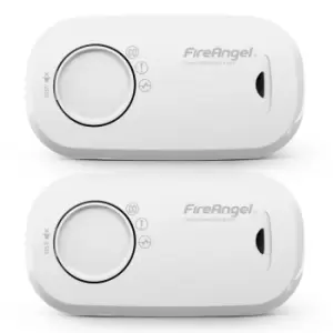 image of FireAngel Carbon Monoxide Detector & Alarm with 1 Year Replaceable Batteries (Twin Pack)