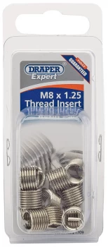 image of Draper Expert M8 x 1.25 Metric Thread Insert Refill Pack (12) 21709