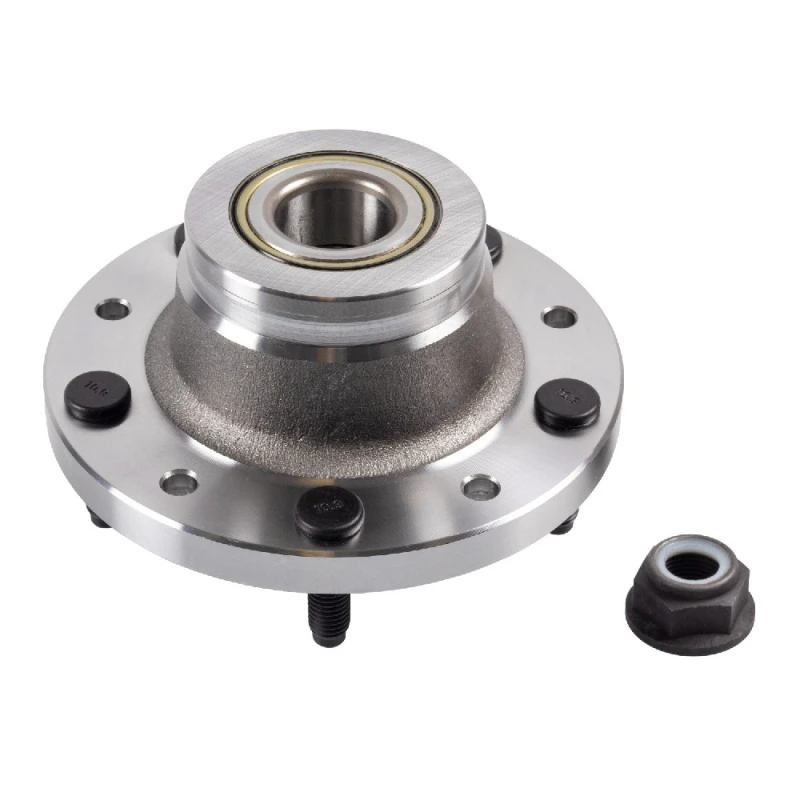Image of FEBI BILSTEIN 45356 Wheel bearing kit with axle nut, Rear Axle Right, Wheel Bearing integrated into wheel hub Wheel Bearing Kit (654)