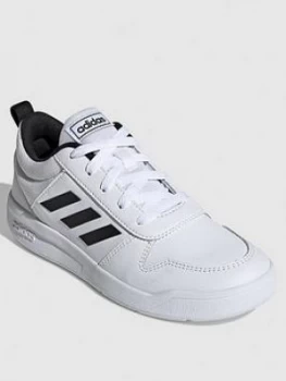 Image of adidas Tensaur Junior Trainers - Black/White, Size 10