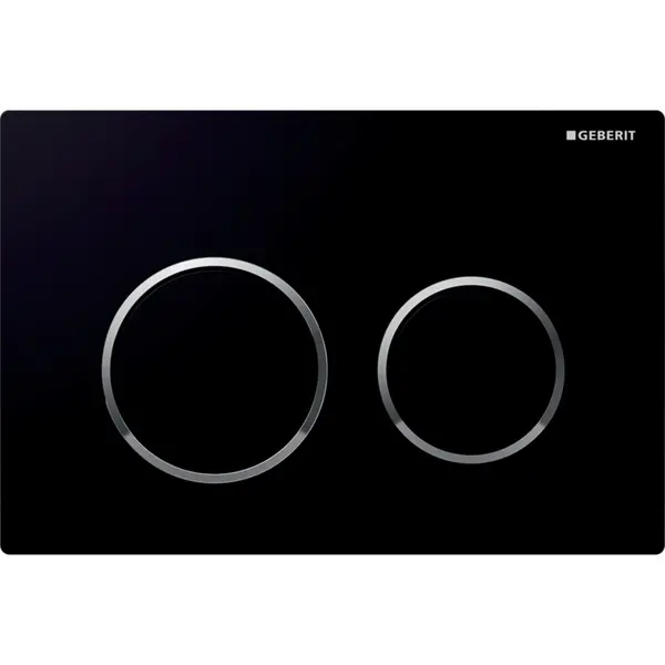 Geberit Kappa21 Flush Plate - Black/Chrome