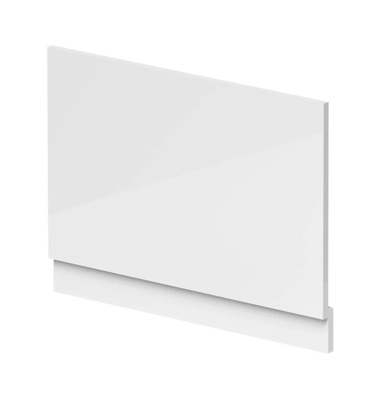 Image of Balterley 800mm Waterproof Straight Shower Bath End Panel - Gloss White White Unisex