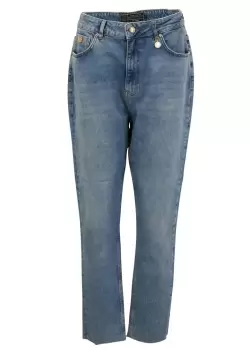 Image of Holland Cooper Womens High Rise Slim Jean In Vintage Indigo