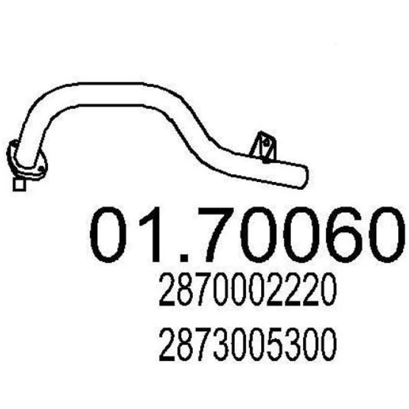Image of MTS 01.70060 Exhaust Pipe Rear, Length: 500mm Exhaust Pipe (17)