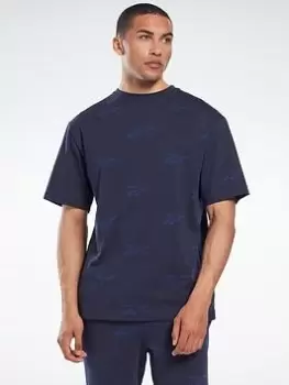Image of Reebok Identity Vector T-Shirt, Dark Blue, Size L, Men