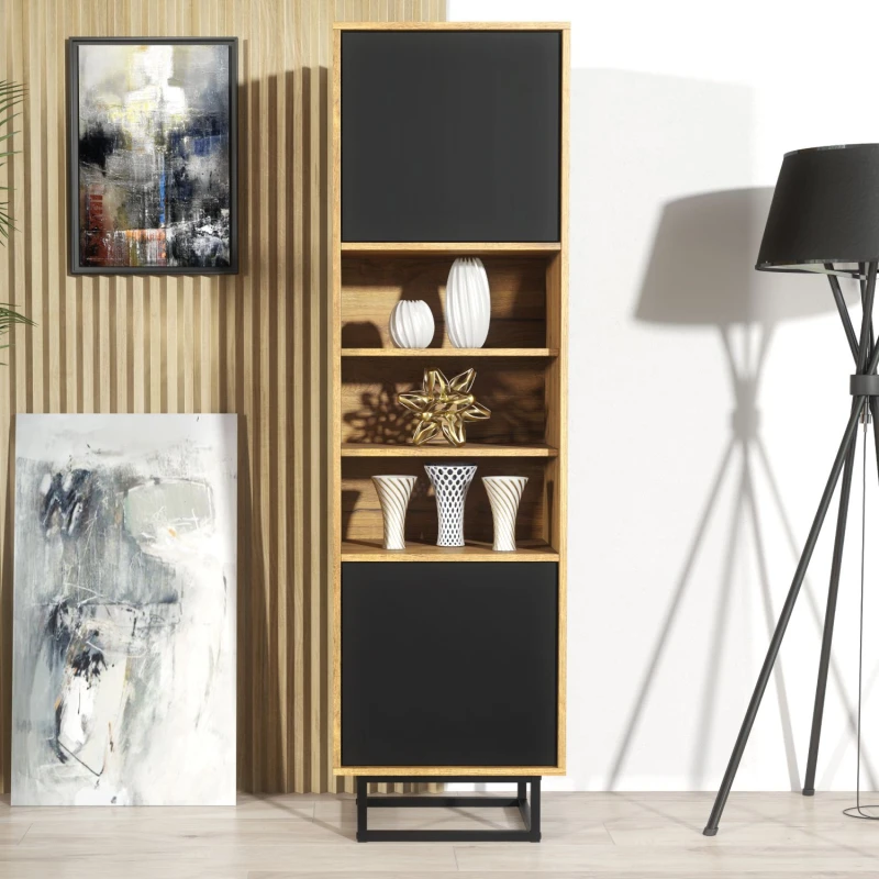 Image of Mex Furniture LTD Display Cabinet 175cm Loft / Industrial Multicolor Unisex