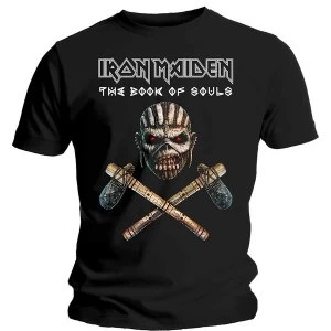 Image of Iron Maiden - Axe Colour Unisex Large T-Shirt - Black