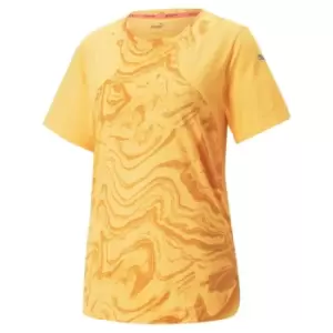 image of Puma Graphic Short Sleeve T Shirt Womens - Orange