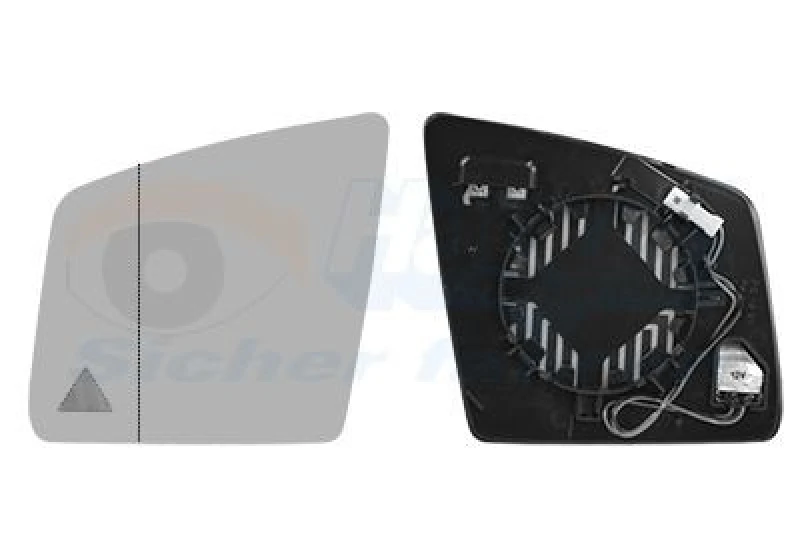 Image of VAN WEZEL Wing mirror glass VAN WEZEL 2940837