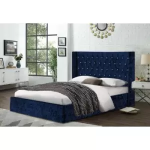 Image of Eniya Bed King Crush Velvet Blue