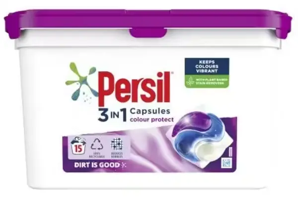 image of Persil 3-in-1 Colour Protect Washing Capsules 15x Washes