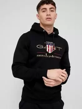 Image of Gant Archive Shield Sweatshirt, Black Size M Men