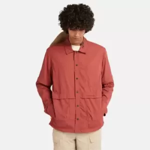 image of Timberland Durable Water Repellent 2-in-1 Overshirt For Men In Red Red, Size M