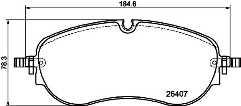 Image of HELLA Brake pad set HELLA 8DB 355 042-661