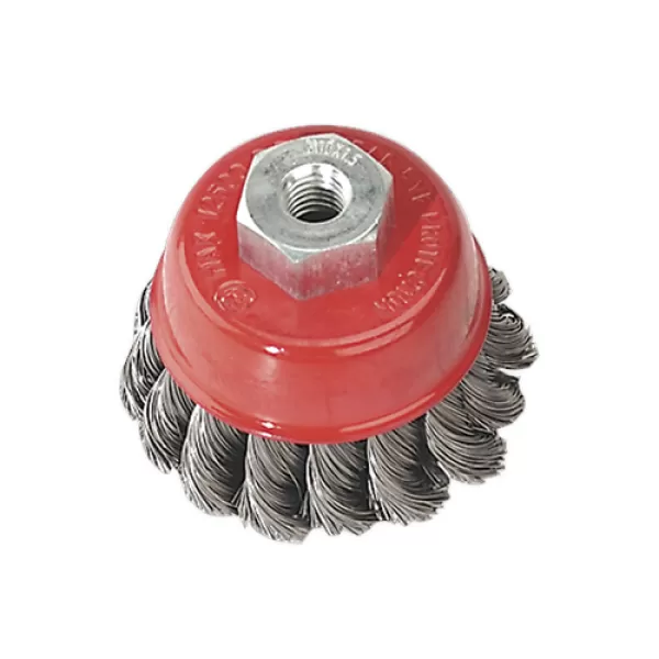 Image of Genuine SEALEY TKCB65 Twist Kyest Wire Cup Brush Ø65mm M10 x 1.5mm