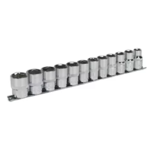 image of Socket Set 12PC 1/2" Sq. Drive 6PT WallDrive Metric