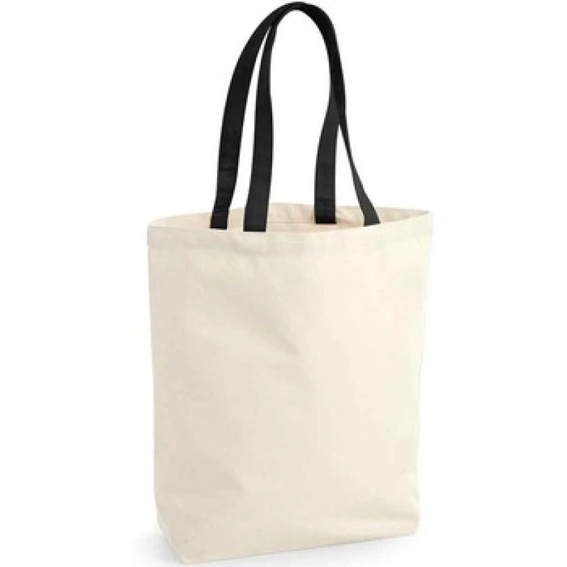 Image of Westford Mill Womens Camden Cotton Fairtrade Tote Bag in True Black True Black Female One Size