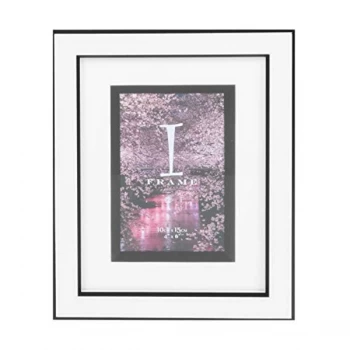 Image of 4" x 6" - iFrame Plastic Black & White Photo Frame
