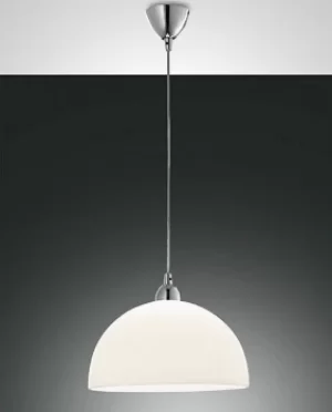 image of Nice Dome Pendant Ceiling Lights White Glass, E27