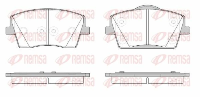 Image of REMSA Brake pad set REMSA 1823.00