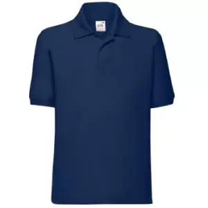 Image of Fruit Of The Loom Childrens/Kids Unisex 65/35 Pique Polo Shirt (5-6) (Navy)