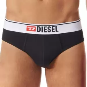 Image of Diesel Denim Division Cotton Briefs - Black S