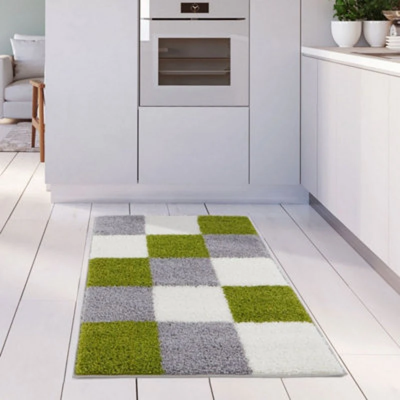 Image of The Rugs Myshaggy Collection Rugs Geometric Design 381 Green