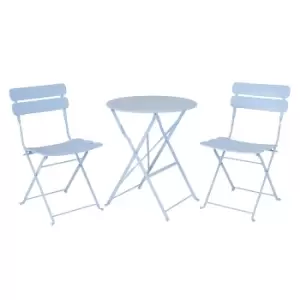 2 Seater Blue Folding Bistro Set - Garden & Outdoor