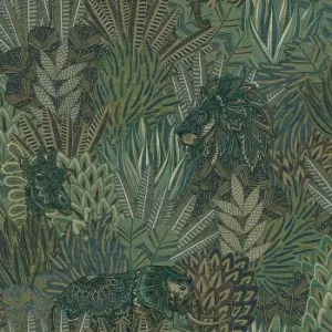 Image of Holden Rainforest Green Wallpaper