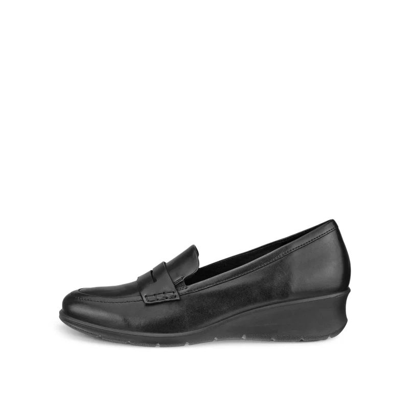 Image of Ecco Felicia 217323 Full Grain Leather Womens Slip On Shoes - Black - Size:UK 3.5-4