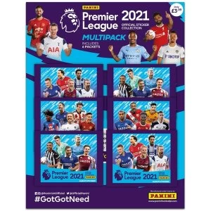 Image of Panini's 2021 Premier League Sticker Multipack (6 Packs)