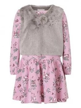 Image of Monsoon Baby Girls Jersey Dress And Gilet - Lilac