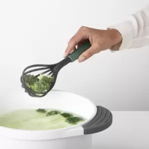 image of Brabantia Tasty+ Whisk Plus Draining Spoon, Fir Green