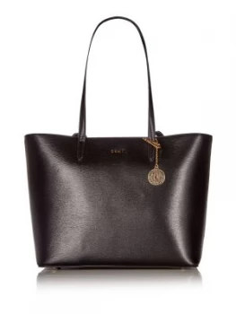 Image of DKNY Sutton Chain Large Shoulder Tote Black