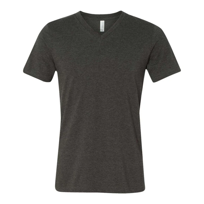 Image of Bella + Canvas Mens Heather CVC T-Shirt in Dark Grey Size: Medium Dark Grey Male M