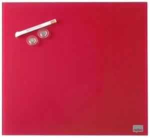 Image of Nobo Diamond Drywipe Board Magnetic 300x300mm Red
