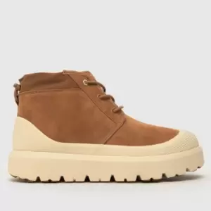 Image of UGG Mens Neumel Weather Hybrid Waterproof Suede Chukka Boots - Chestnut/White Cap - UK 10