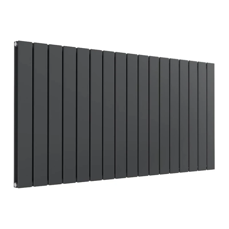 Image of Bathroom Kingdom Flat Anthracite Double Flat Panel Horizontal Radiator 600x1254 in Grey Grey Unisex