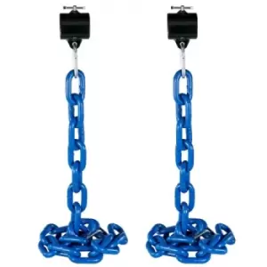 image of VEVOR 1 Pair Weight Lifting Chains 12KG, Weightlifting Chains With Collars, Olympic Barbell Chains Black Weight Chains For Bench, Bench Press Chains W