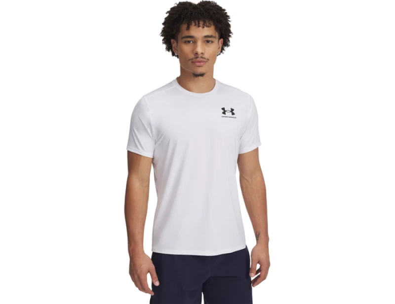 Image of Under Armour Heatgear Fitted T-Shirt White C100 S