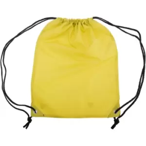 Stafford Plain Drawstring Tote Bag - 13 Litres (Pack of 2) (One Size) (Canary) - Shugon